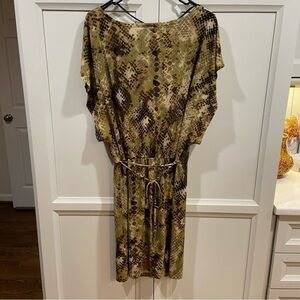 Azure Midi Dress Women's Size Large snakeskin print
